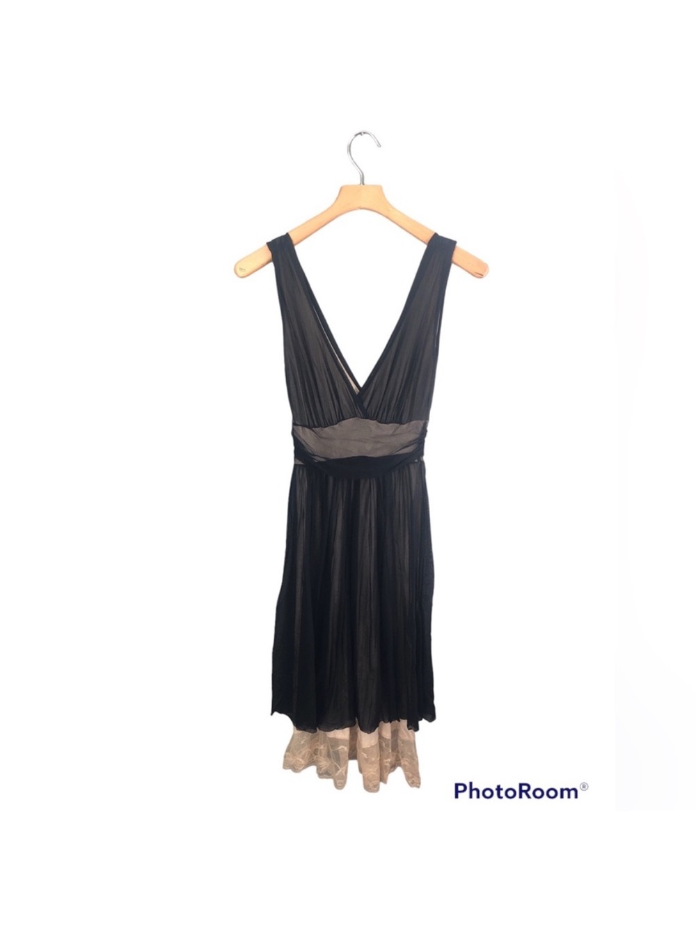 Forever 21 Black One-Shoulder Pleated Dress with Lace Trim